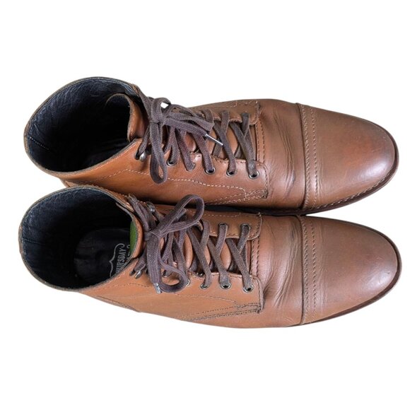Thursday Boot Company - Men\'s Captain Lace up Boots in Toffee Brown - Size 9 main image 6